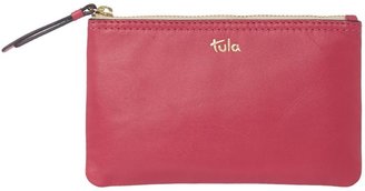 Tula Smooth pink small zip around purse