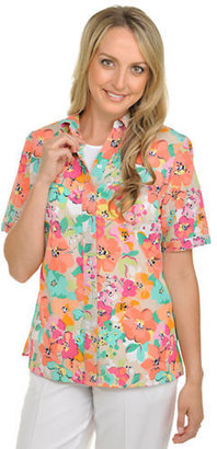 Allison Daley Woven Short Sleeve Button Up