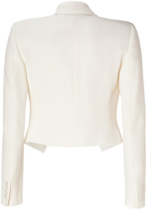 Ralph Lauren Collection Ivory Satin Back Crepe Jacket