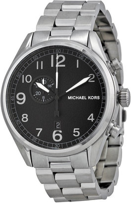 Michael Kors Hangar Black Dial Stainless Steel Mens Watch MK7066