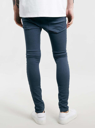 Topman Dark Blue Spray On Skinny Jeans