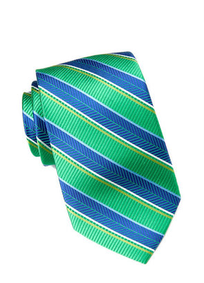 Hickey Freeman Ribbed Stripe Silk Tie