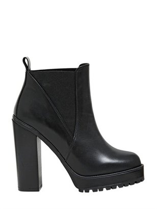 Kurt Geiger 120mm Skye Leather Ankle Boots