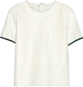 Band Of Outsiders Wrinkled-leather top