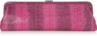 Michael Kors Snake-effect leather clutch