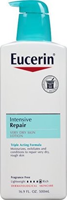 Eucerin Lotion, Intensive Repair, 16.9 Ounce Bottle (Pack of 3)