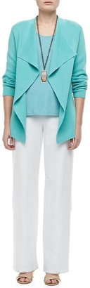 Eileen Fisher Silk-Cotton Interlock Jacket, Women's