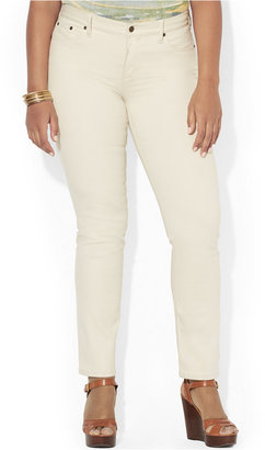 Lauren Ralph Lauren Plus Size Straight-Leg Jeans, Desert Natural Wash