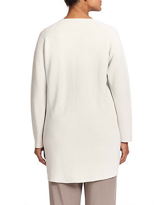 Eileen Fisher Eileen Fisher, Sizes 14-24 Silk & Cotton Long Cardigan