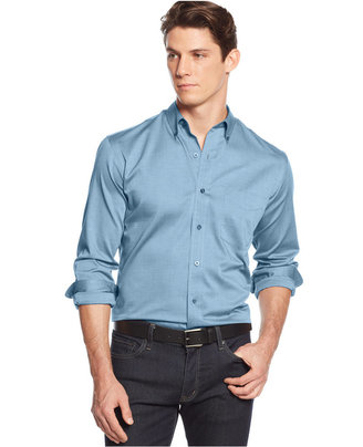 Club Room Big and Tall Solid Oxford Performance Long Sleeve Shirt