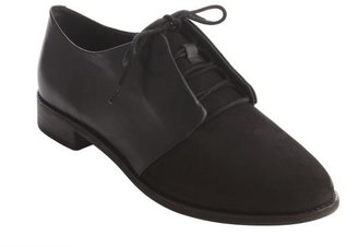 Kooba black dual textured 'Maggie' lace front oxfords