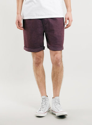 Topman Wine Marl Jersey Shorts