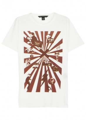 Marc by Marc Jacobs White printed cotton T-shirt