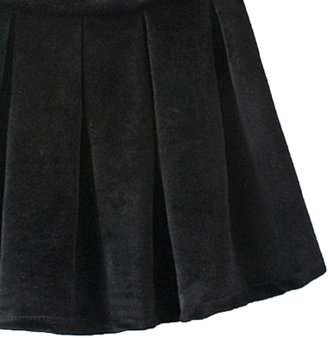 Choies Black Velvet Skater Skirt