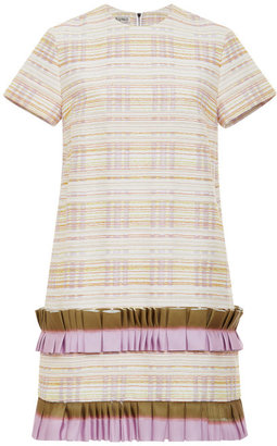 Suno Lavender Nubby Stripes Shift Dress Lavender Nubby Stripes