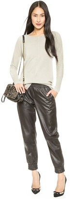 Club Monaco Brice Faux Leather Sweatpants