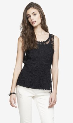Express Baroque Lace Tank