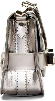 Proenza Schouler Silver Embossed Patent Leather PS11 Classic Tiny Shoulder Bag