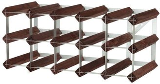 15-Bottle 5x2 Wine Rack in Stained Pine