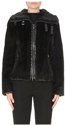 Armani Jeans Faux-fur zip-up jacket