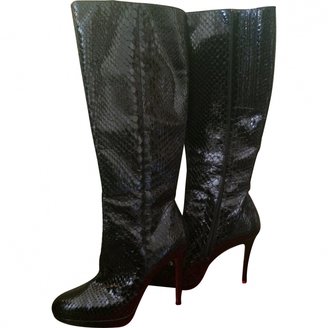 Christian Louboutin Black Patent leather Boots