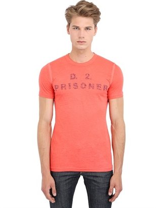 DSquared 1090 Dsquared2 - Prisoner Printed Cotton Blend T-Shirt