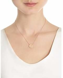 Jennifer Meyer Women's Initial Pendant Necklace - Rose Gold