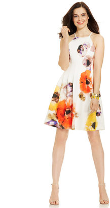 Vince Camuto Floral-Print Halter Dress