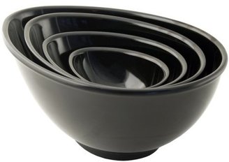Nigella Lawson's Living Kitchen Mixing Bowls, Melamine, Black, Set of Four