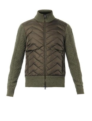 Moncler Quilt-front knit jacket