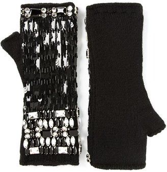 Dolce & Gabbana embellished fingerless gloves