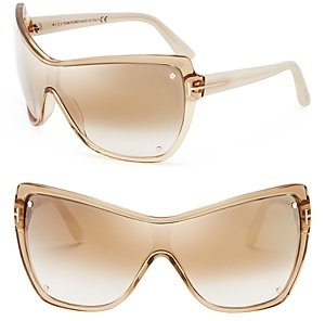 Tom Ford Ekaterina Mirrored Shield Sunglasses