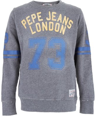 Pepe Jeans Flocked Text Marl Sweatshirt