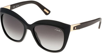 Lanvin Pointed Square Sunglasses, Black
