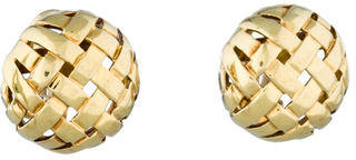 Tiffany & Co. Gold Basket Weave Earrings