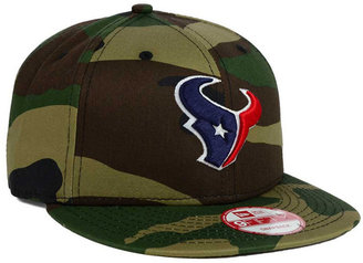 New Era Houston Texans Woodland Camo Team Color 9FIFTY Snapback Cap