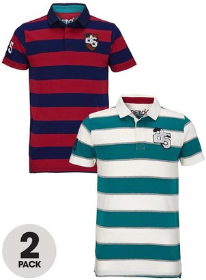 Demo Boys Short Sleeve Rugby Shirts (2 Pack)