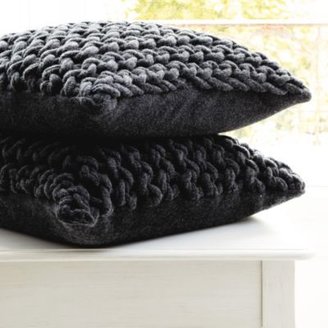 The White Company Dark Grey Chunky Hand-Knit Cushion Cover