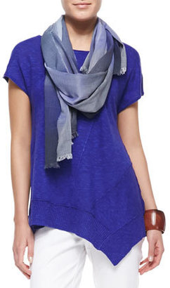Eileen Fisher Hazy Color-Shift Plaid Scarf
