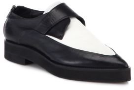 Helmut Lang Bicolor Leather Loafers