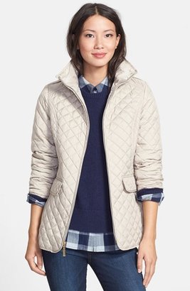 Ellen Tracy Stand Collar Quilted Jacket (Online Only)