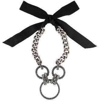 Lanvin Crystal Ribbon Necklace