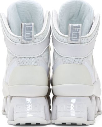Marc by Marc Jacobs White Cut-Out Platform Ninja Sneakers