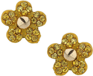 Topshop Yellow sparkle flower stud earrings