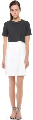 Band Of Outsiders Short Sleeve Pleat Dress