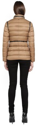 Mackage Irma-F4 Camel Light Winter Down Jacket With Leather Trims