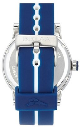 Tommy Bahama Relax Stripe Silicone Strap Watch, 44mm