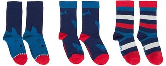Joules Pack of 3 Shark Themed Socks