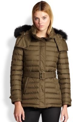 Burberry Cornsdale Fur-Trimmed Jacket