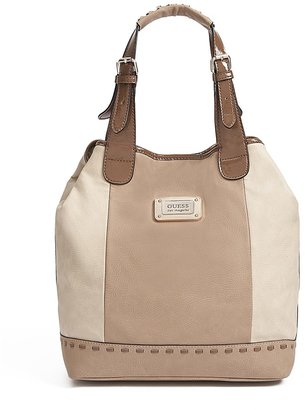 GUESS Darcelle Color-Blocked Woven Tote